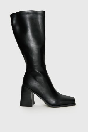 Renzo Knee High Boots Black