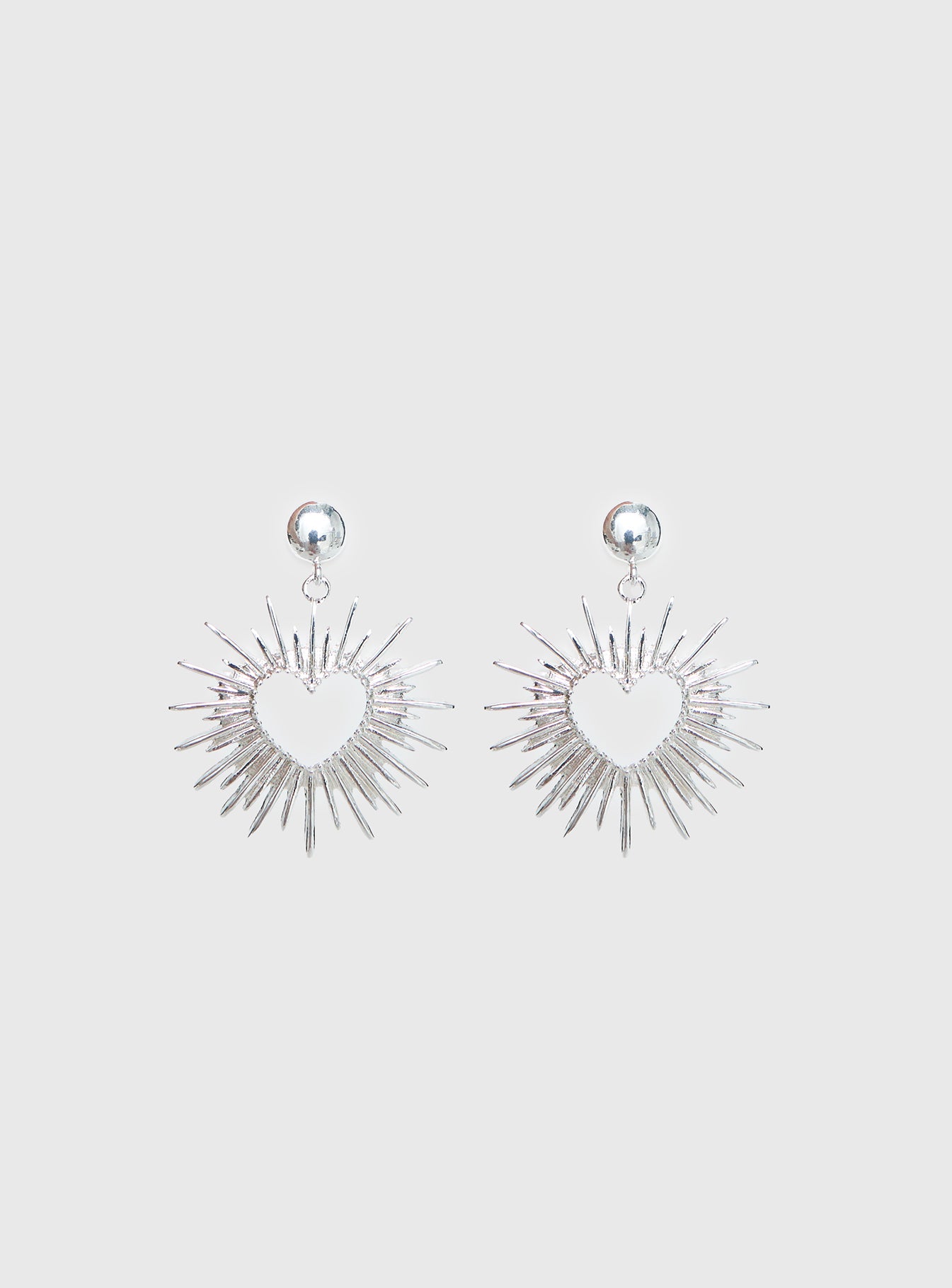 Manifest It Heart Earrings Silver - Image 2