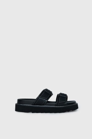 Ma Belle Sandals Contrast Stitch
