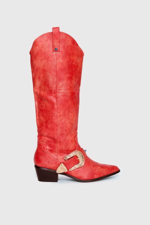Rhode Cowboy Boots Red