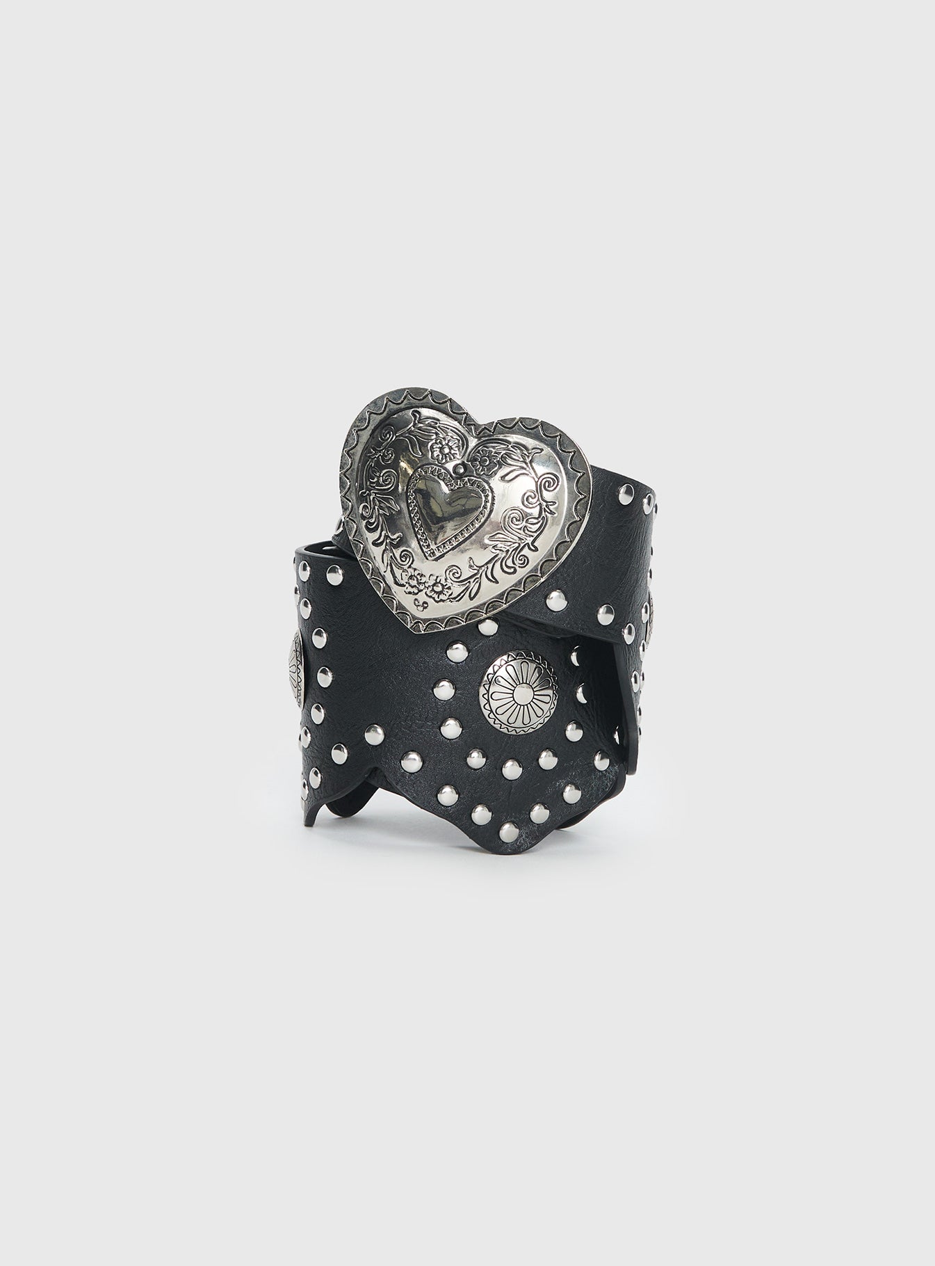 Outta Town Heart Buckle Belt Black / Silver - Image 2