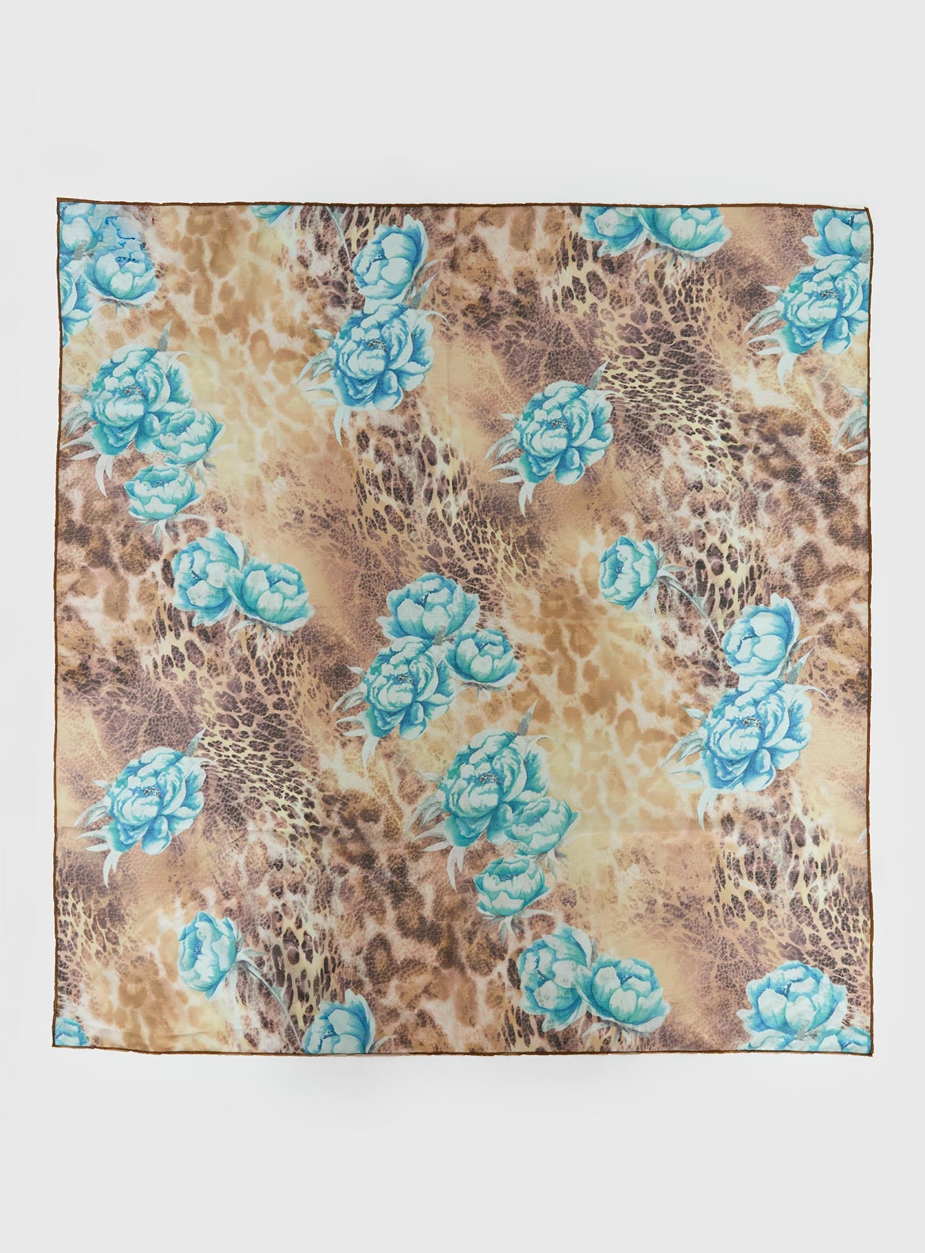 Nellie Chiffon Scarf Leopard Floral - Image 2