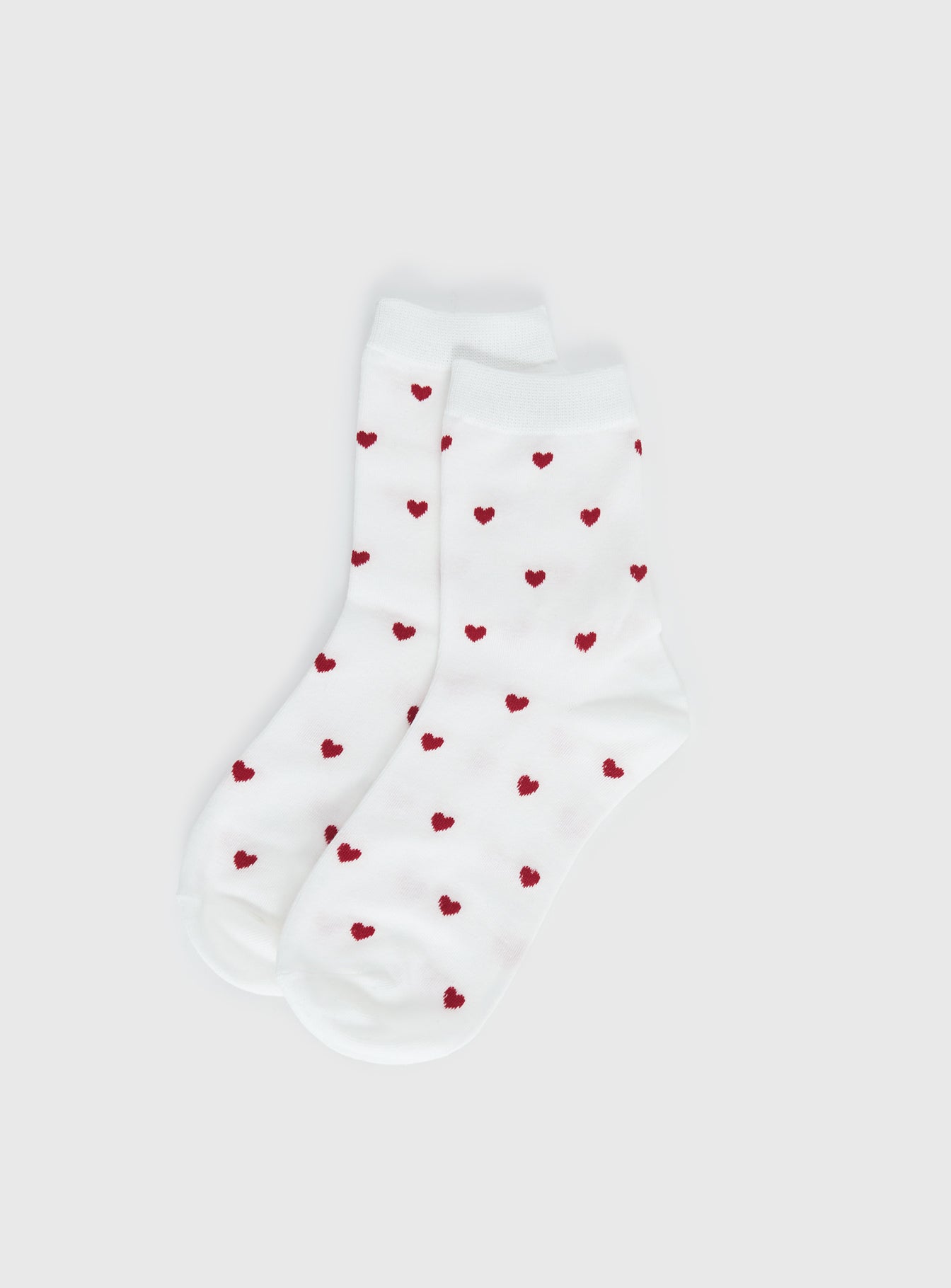 Sweet Heart Socks White / Red - Image 2
