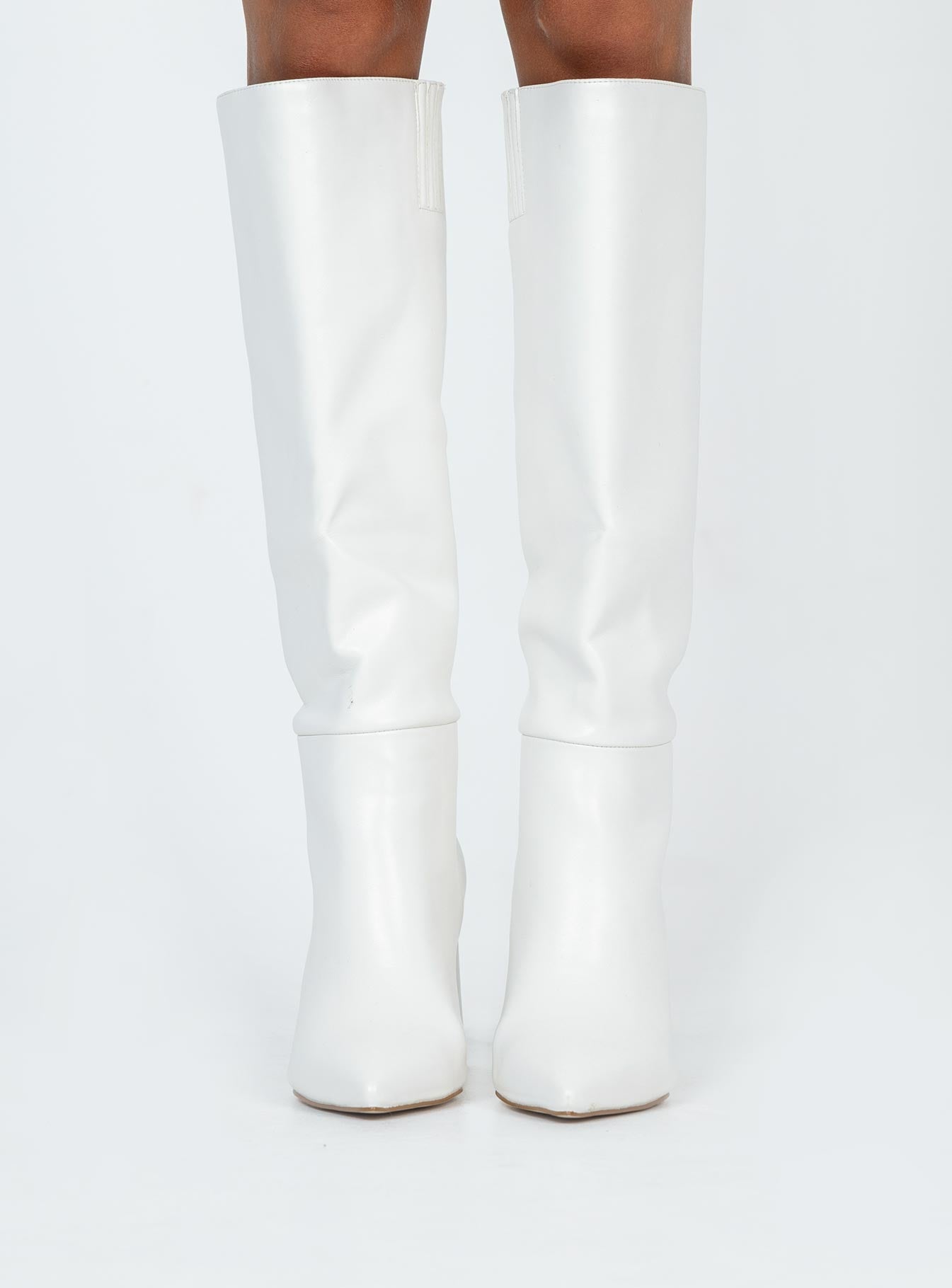 Vesper Knee High Boots White - Image 2