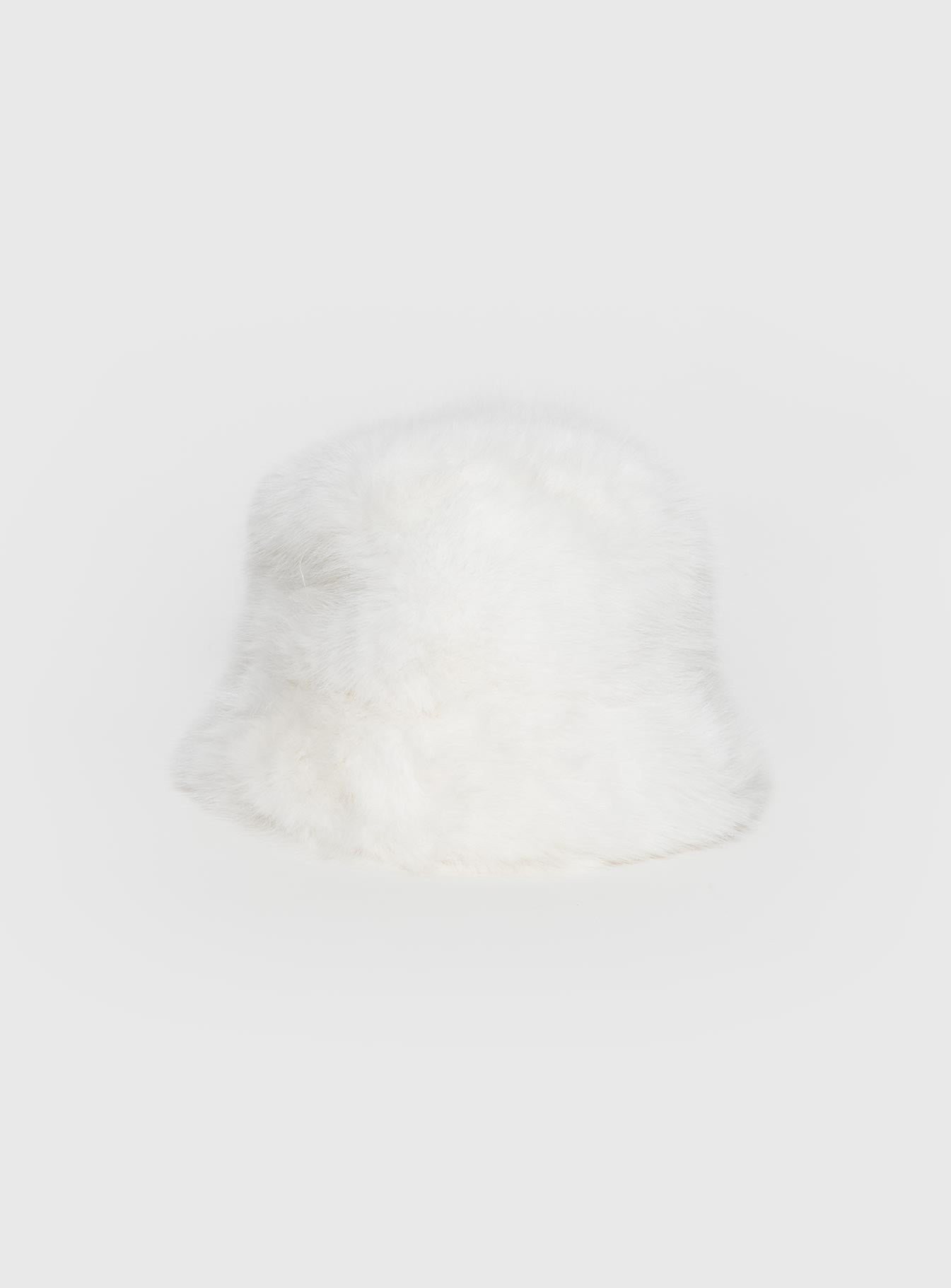 Snow Angel Fluffy Hat White - Image 2
