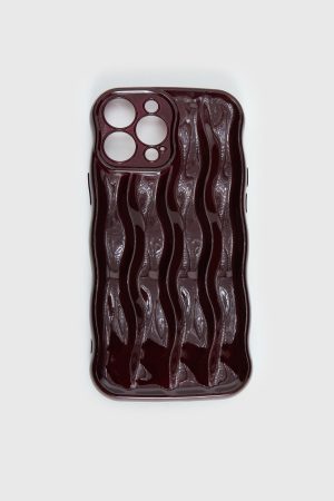Keep Talking iPhone Case Burgundy