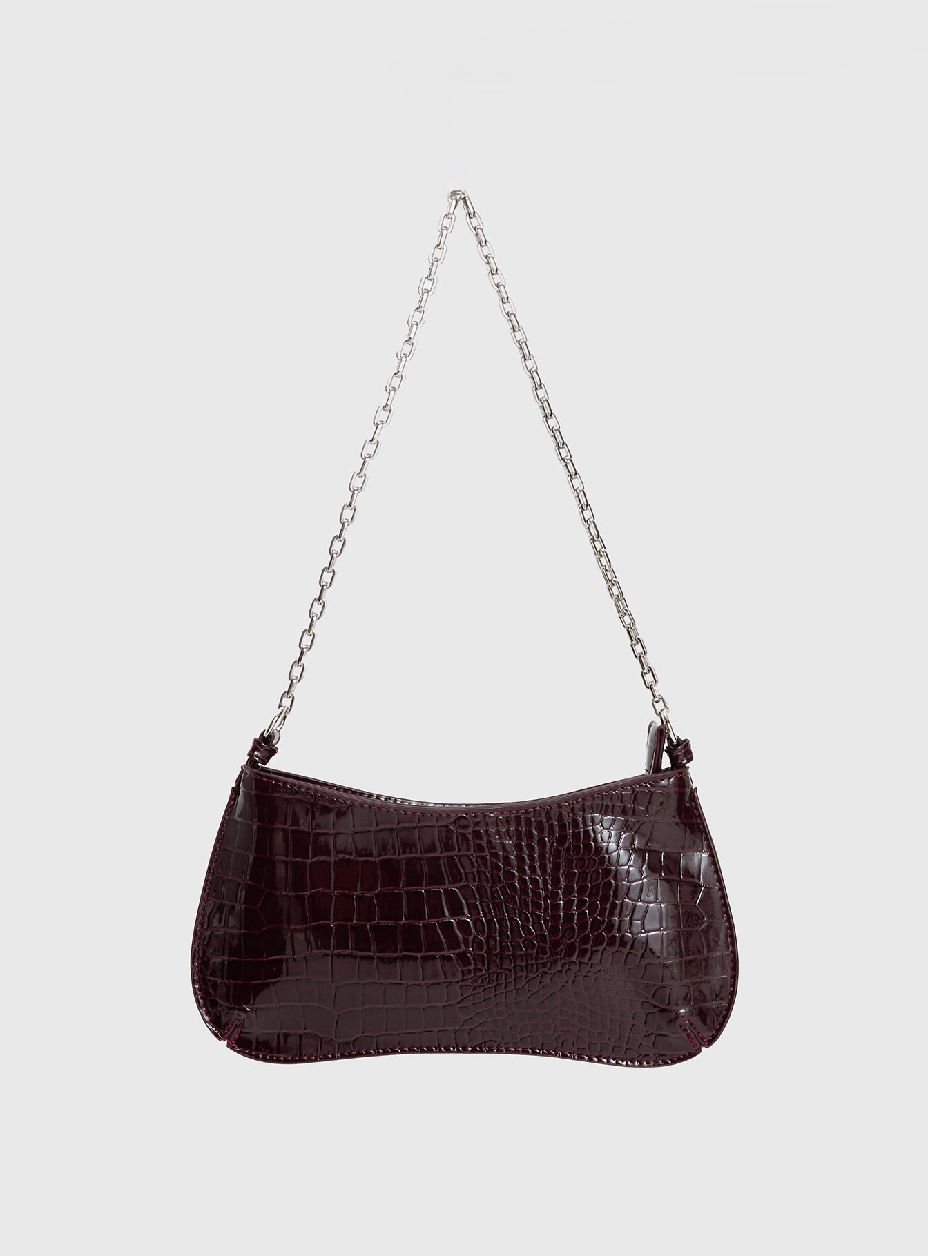 Gwynne Faux Leather Shoulder Bag Cherry Lacquer - Image 2