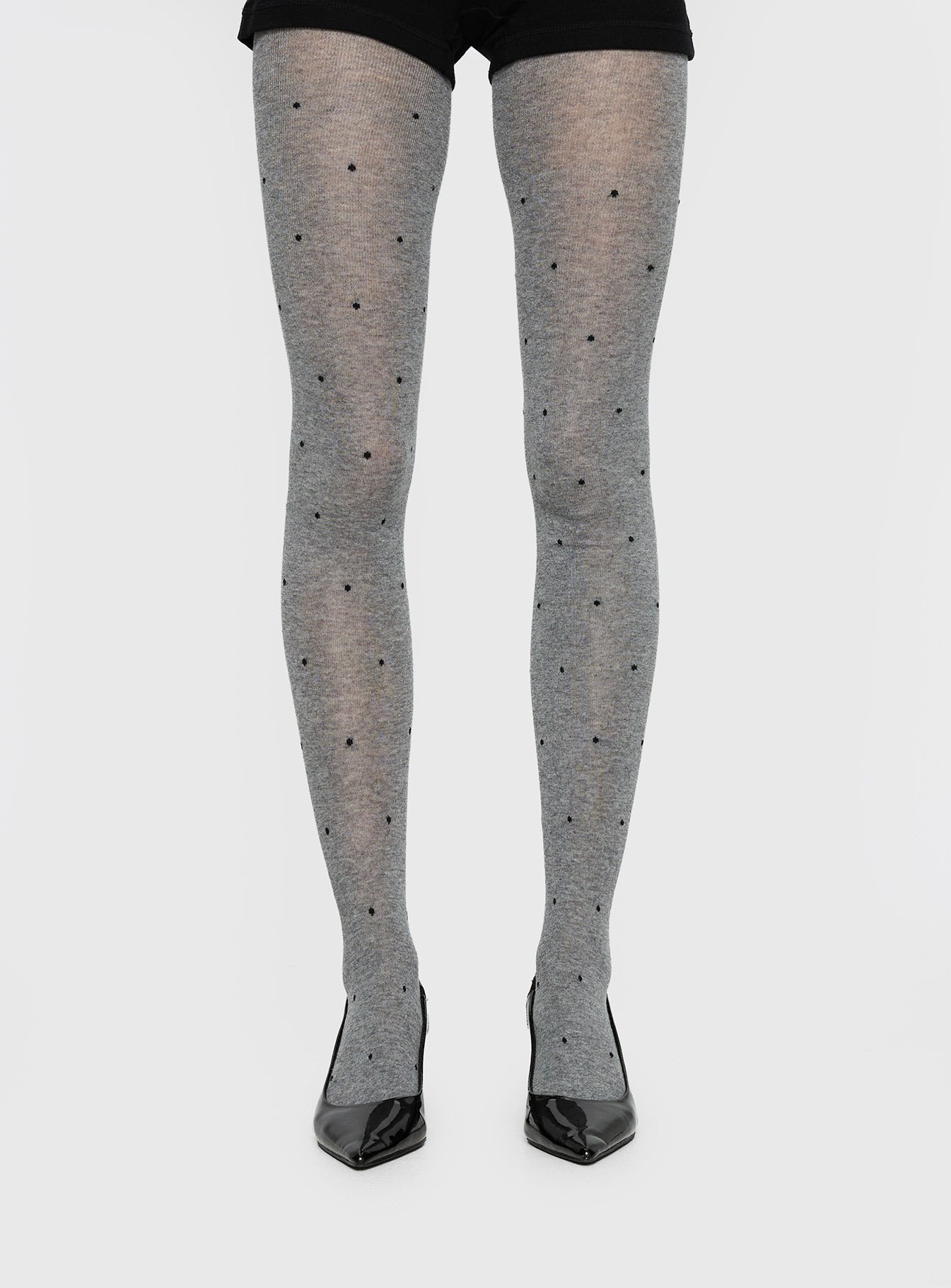 Coretta Tights Grey / Black Polka - Image 2