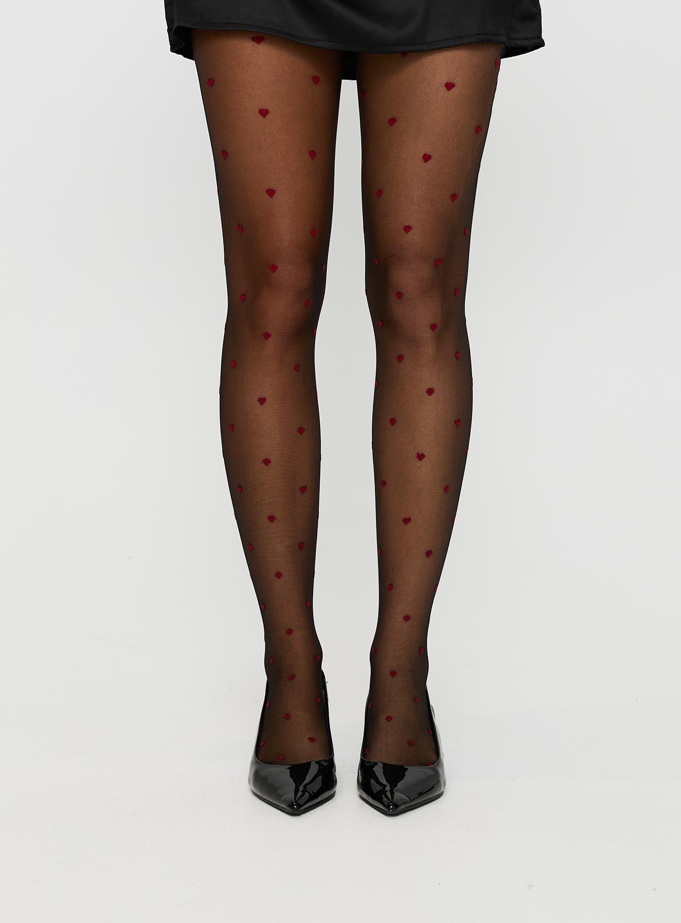 In My Heart Stockings Black / Red - Image 2