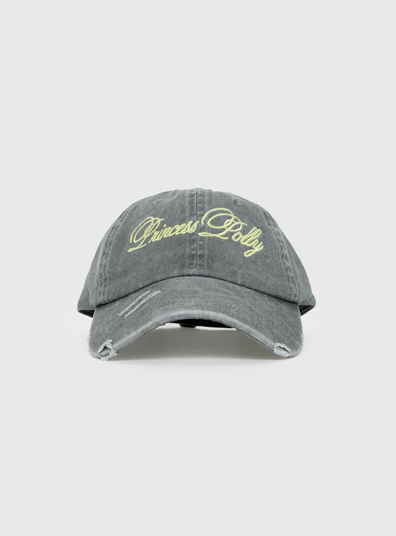 Off Duty Distressed Cap Grey / Yellow - Image 2