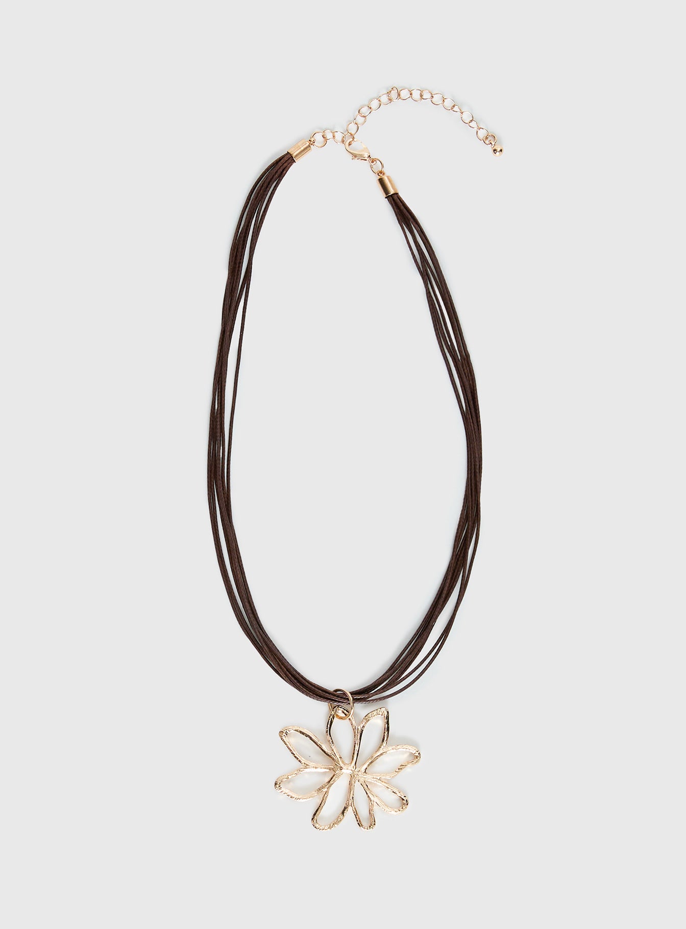 Sylvee Pendant Necklace Brown / Gold - Image 2