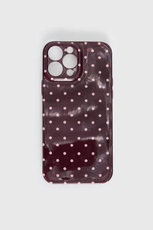 What You Wanted iphone Case Brown Polka Dot