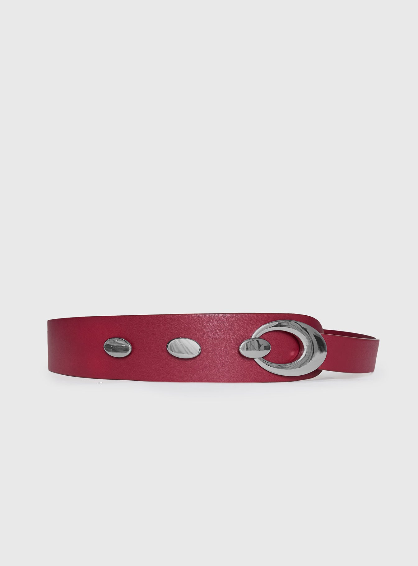 Jaide Low Waist Belt Red / Silver - Image 2