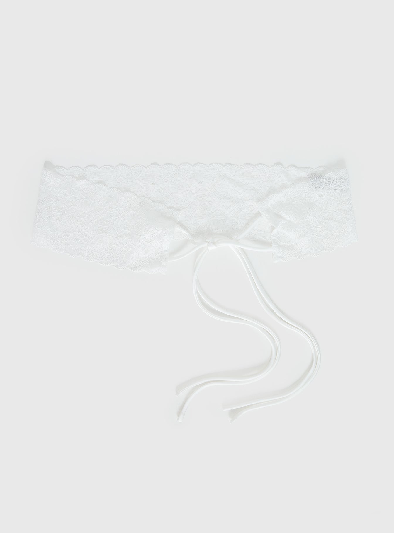 Spin The Bottle Lace Belt White - Image 2