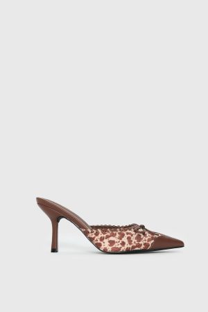 Boardroom Pointed Toe Heels Caramel Cow