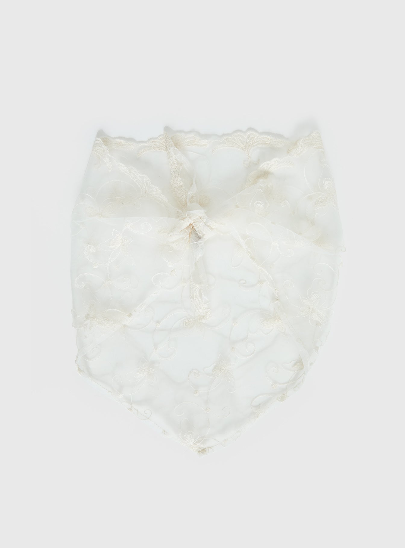 Brigette Lace Bandana White - Image 2