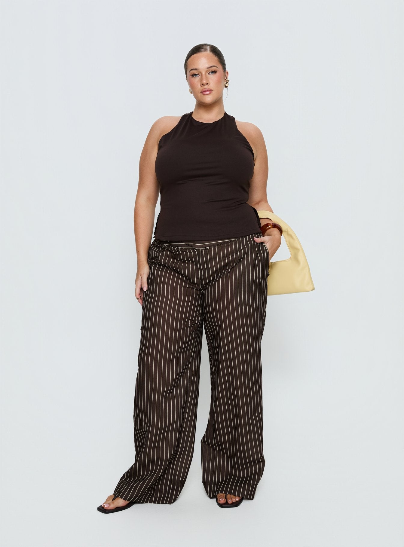 Harlene Back Detail Top Brown Curve - Image 2