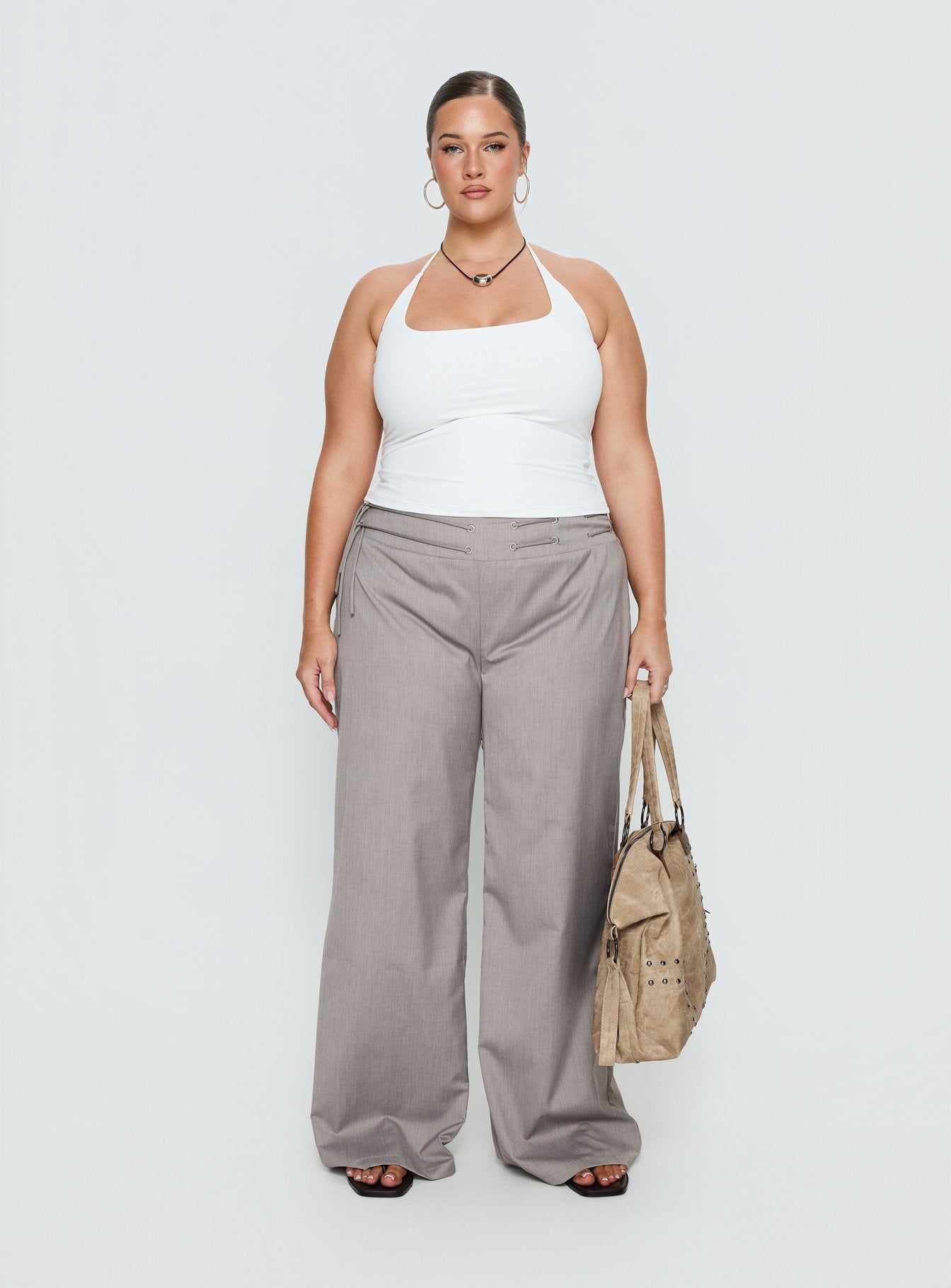 Just Have Fun Wide Leg Pant Grey Curve - Image 3