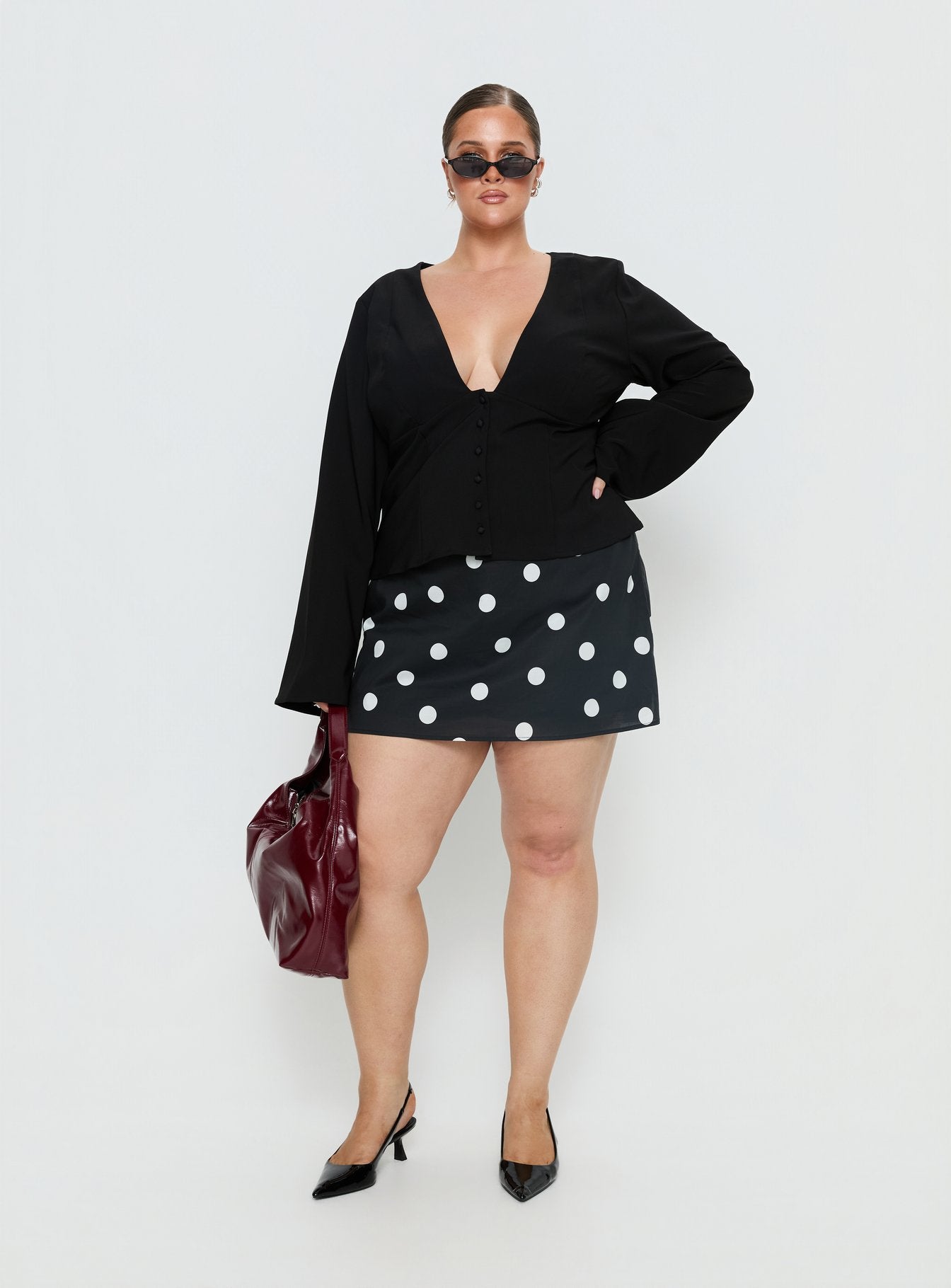 Serefina Long Sleeve Top Black Curve - Image 2