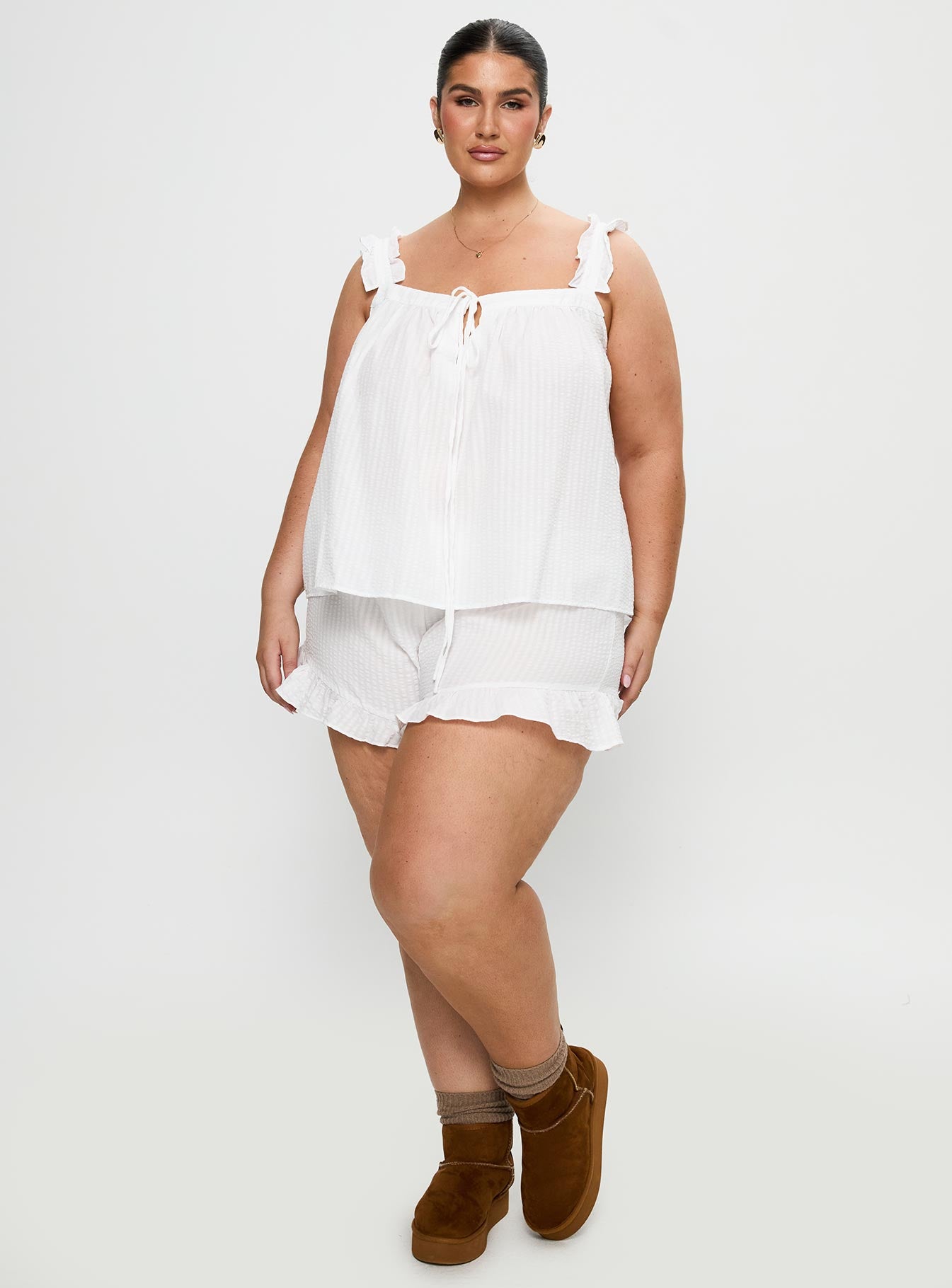 Santabelle Frill Top White Curve - Image 3