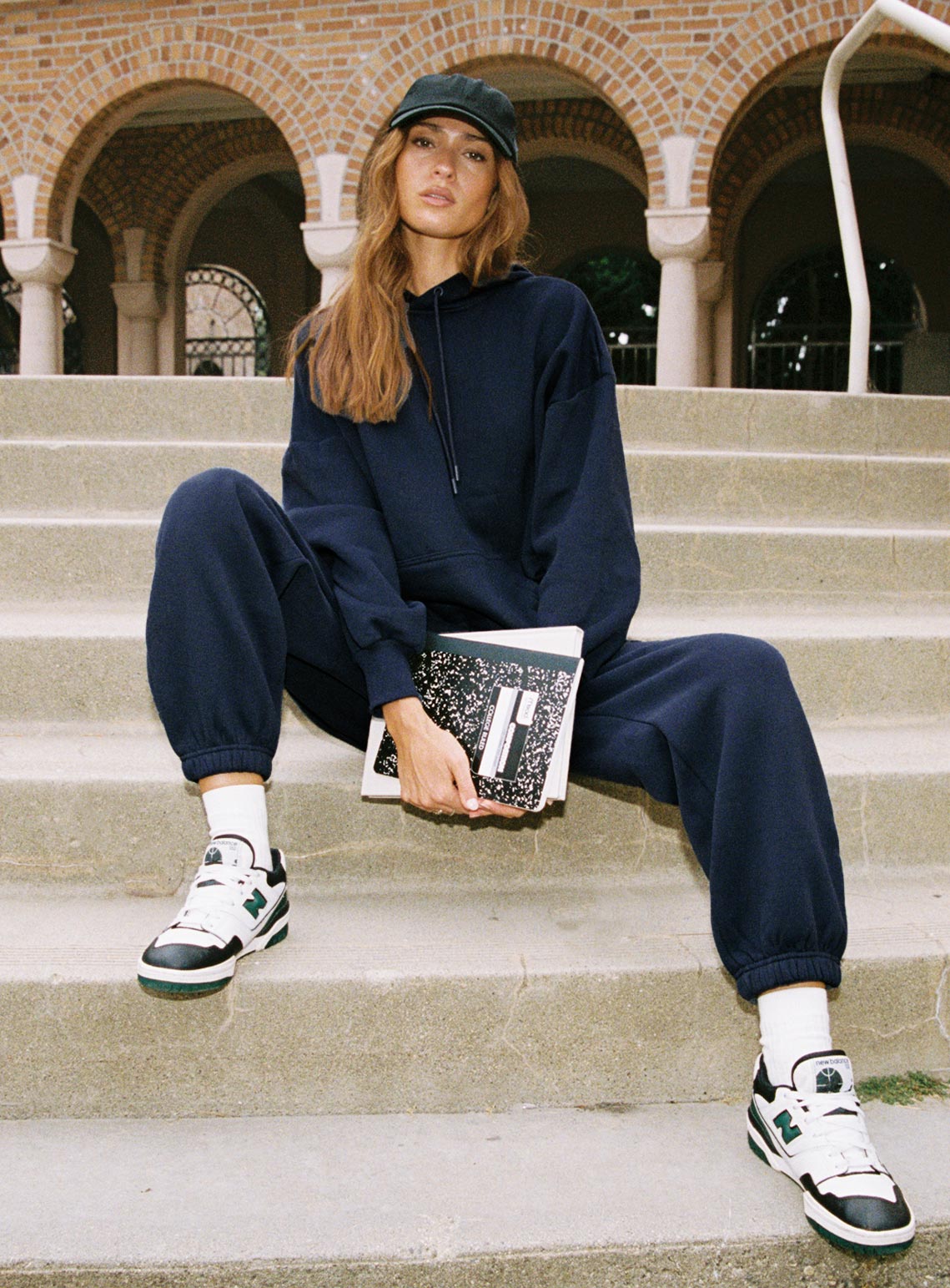 Dream Fleece Ankle Cuff Sweatpants Navy - Image 2