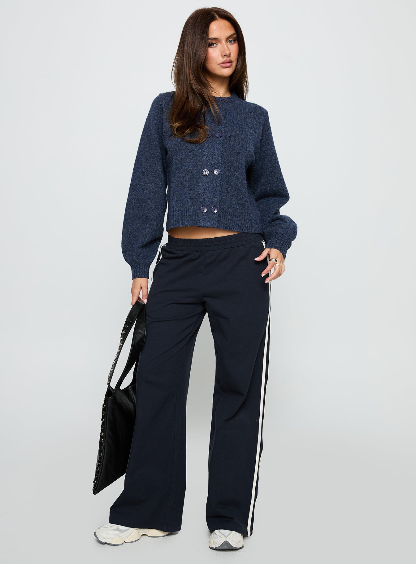 Kammi Button Up Cardigan Navy - Image 2