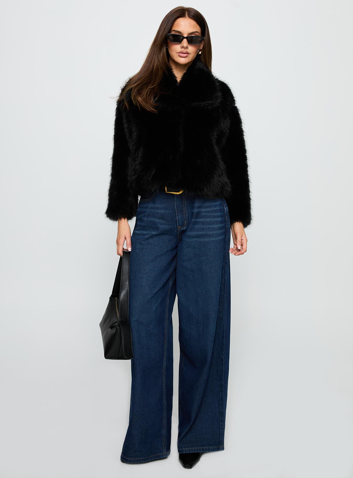 Wayland Faux Fur Jacket Black - Image 3