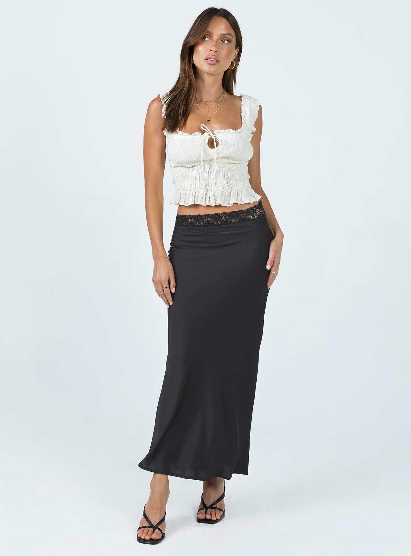 The Charmaine Maxi Skirt Black - Image 4