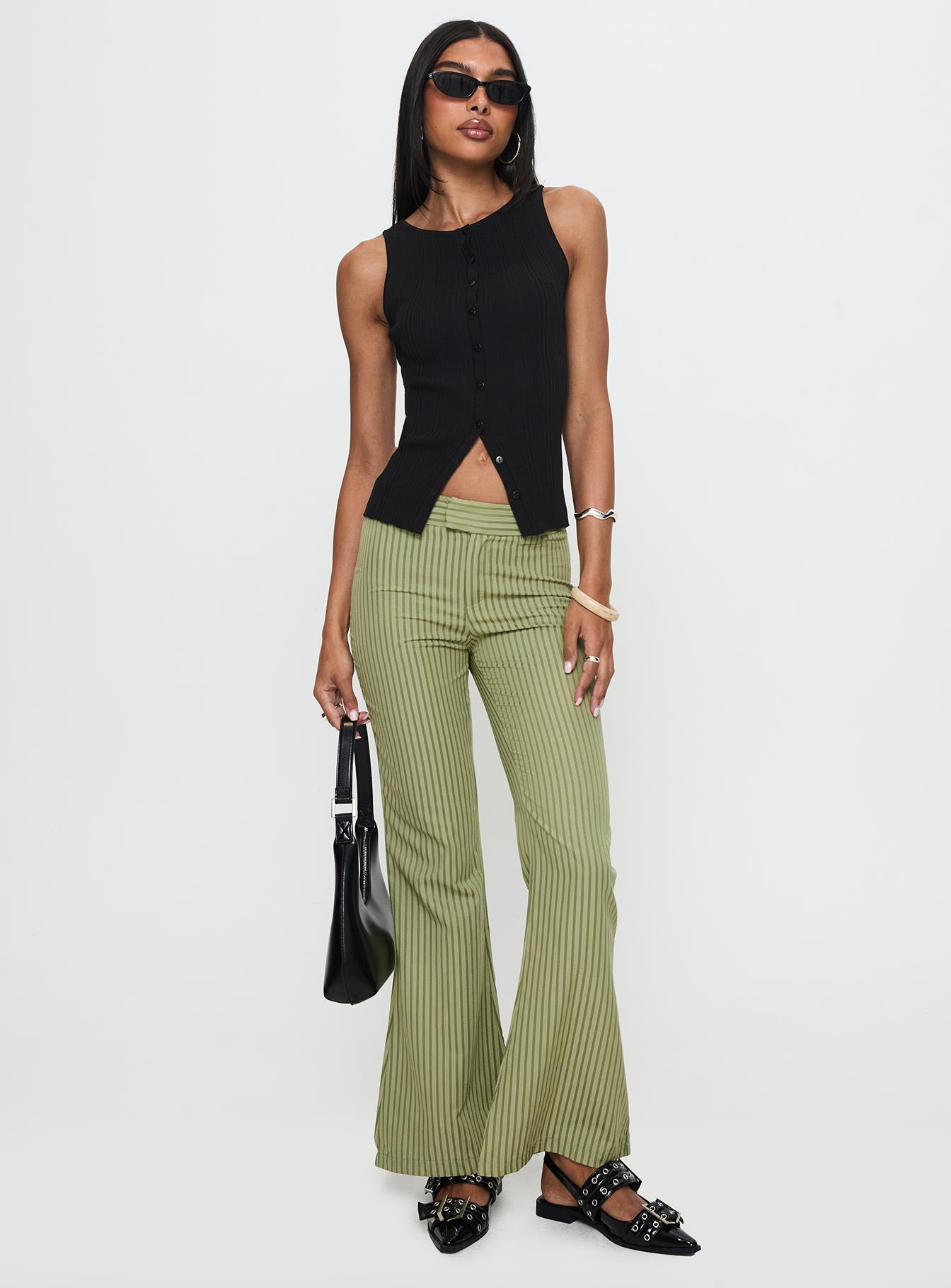 Jinxed Pant Green Stripe - Image 2