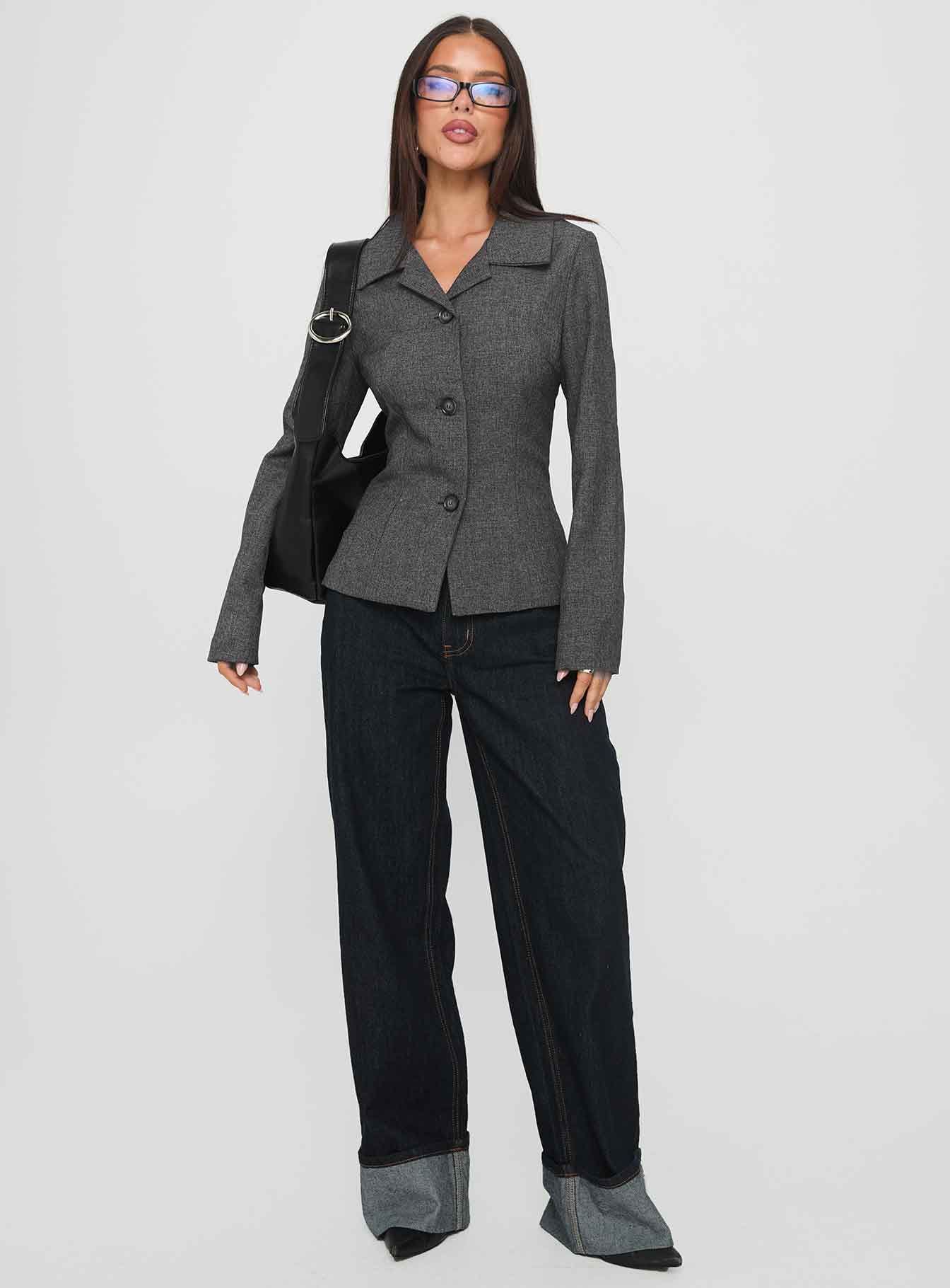 Holley Tweedle Jacket Grey - Image 2