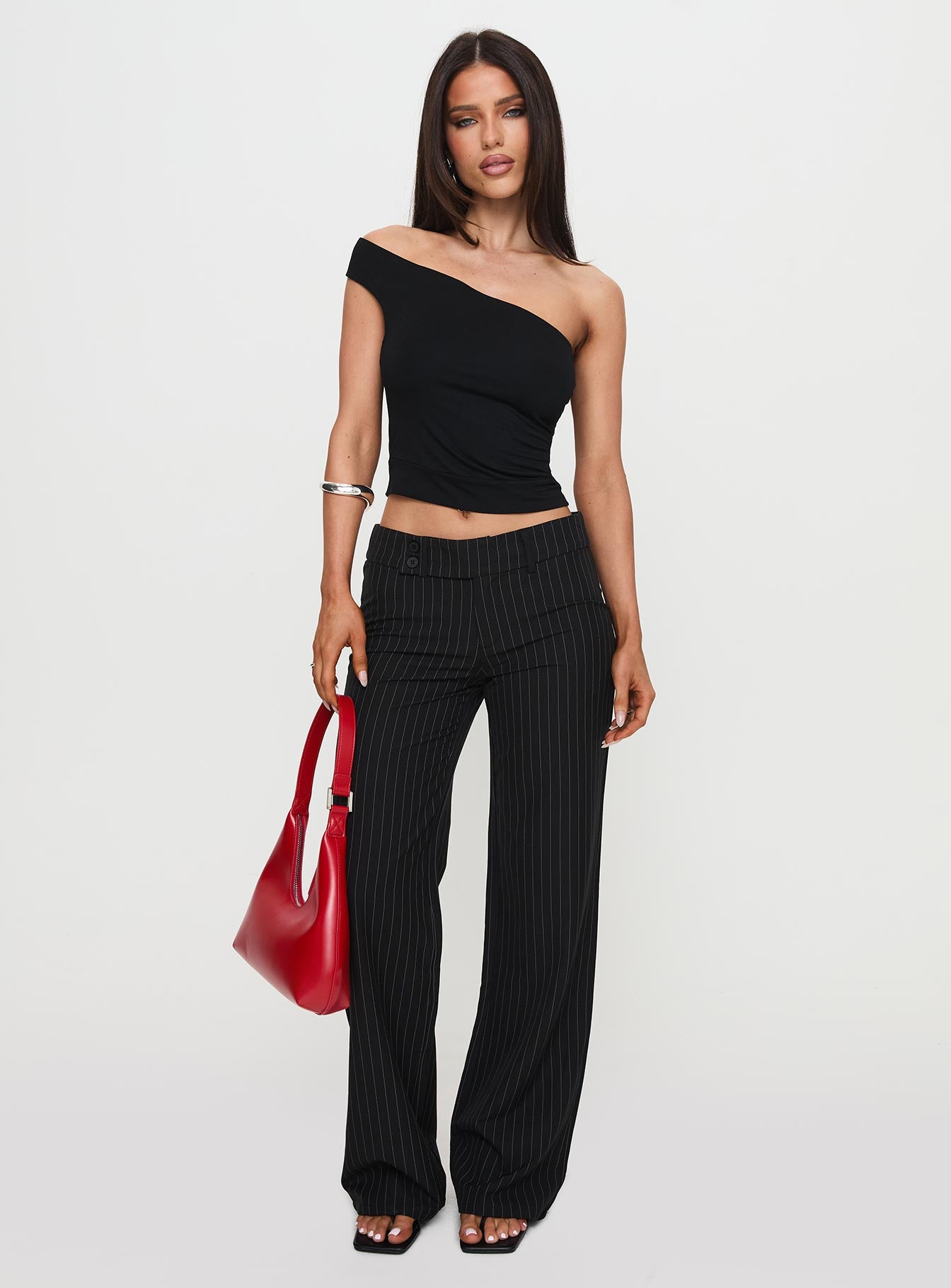 Socialista Pinstripe Pant Black - Image 3