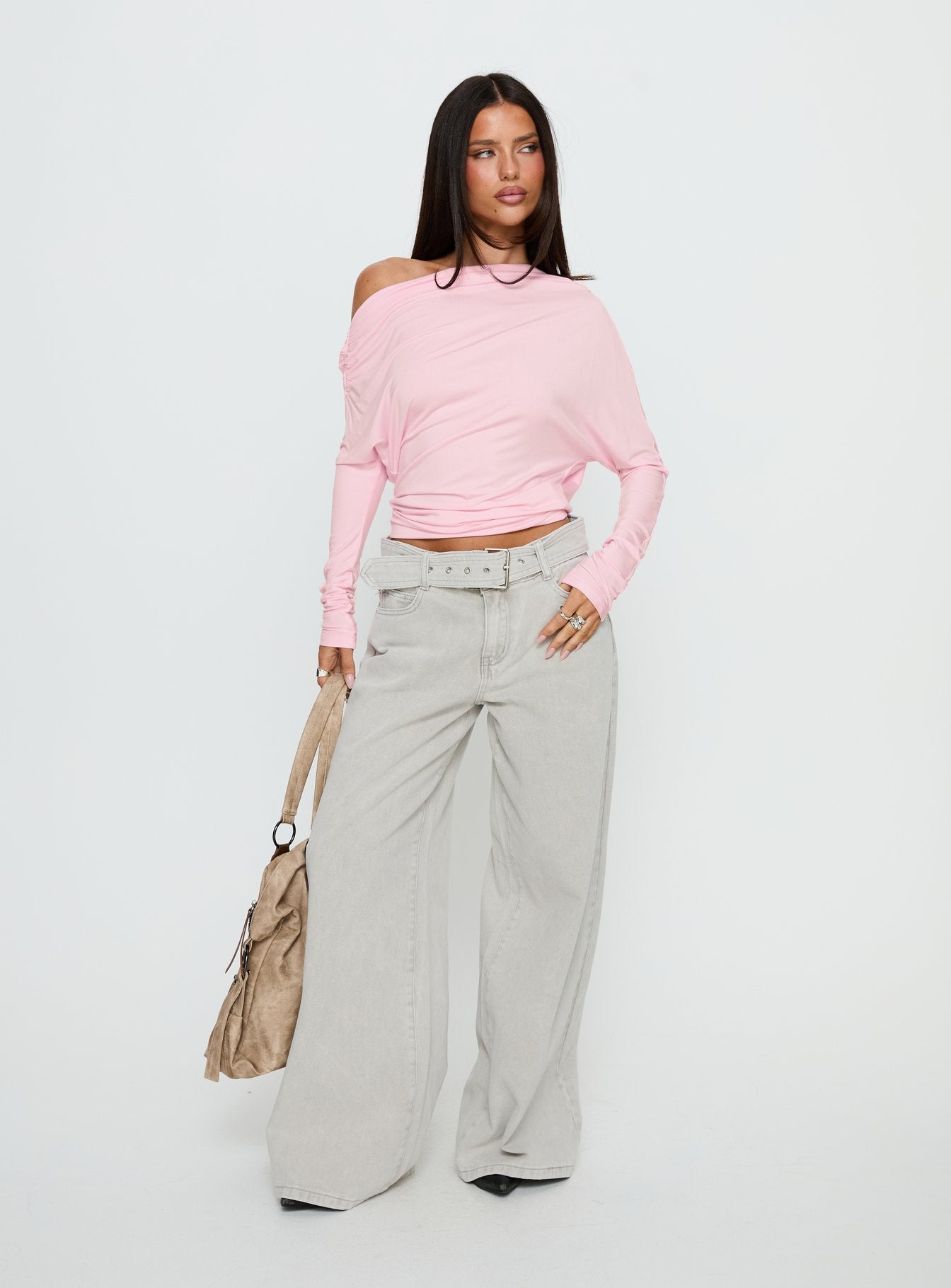 Party Hour Off Shoulder Top Pink - Image 3