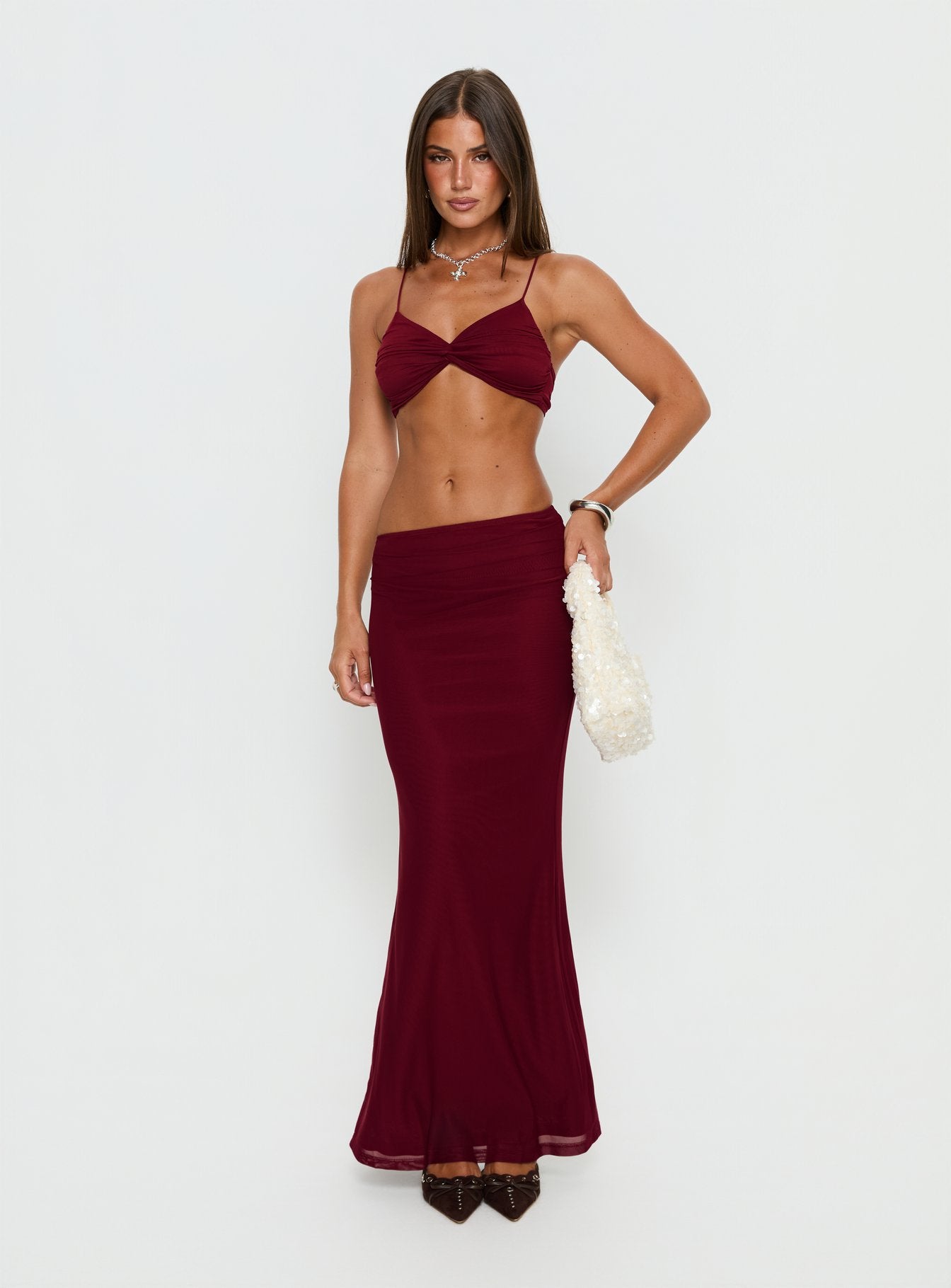 Delores Ruched Top Red - Image 3