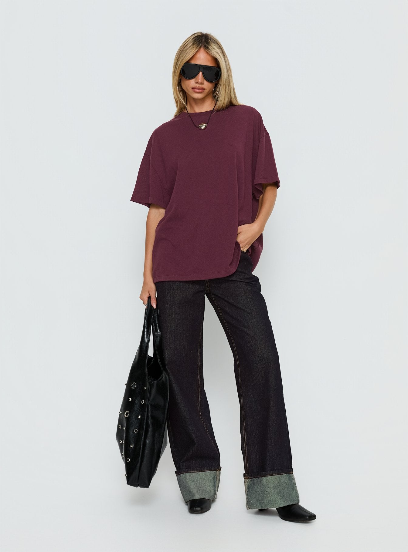 Zaydee Oversized Tee Cherry - Image 3