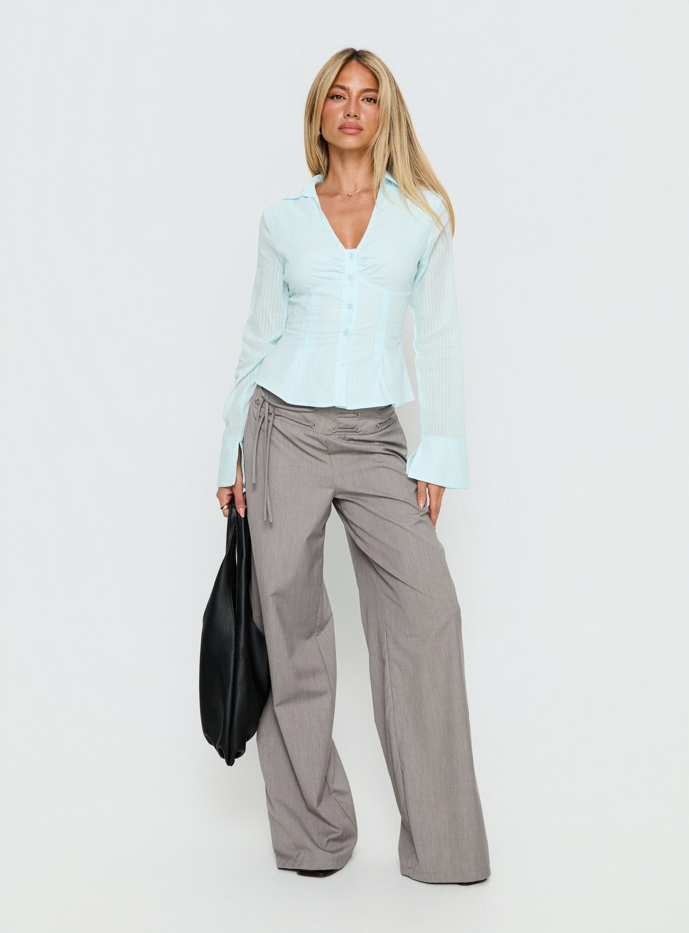 Elowenn Long Sleeve Top Soft Blue - Image 3