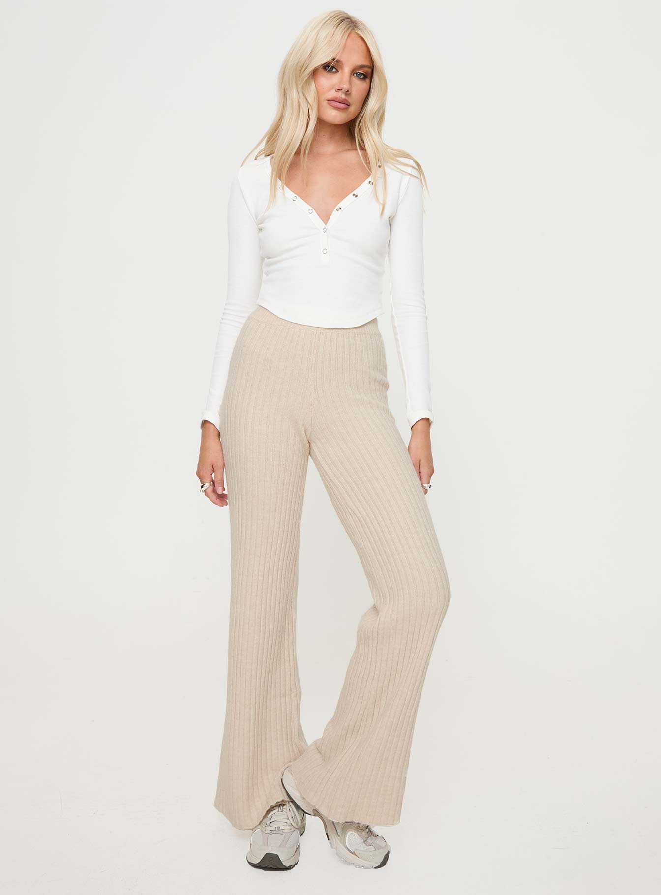 Montana Knit Pants Cream - Image 3