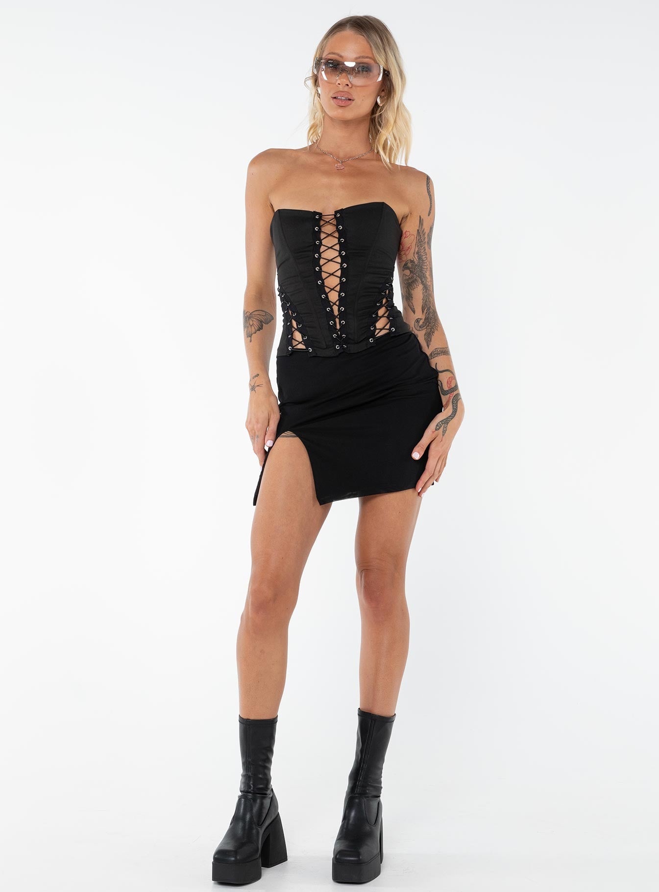 Bold Move Mini Skirt Black Tall - Image 3