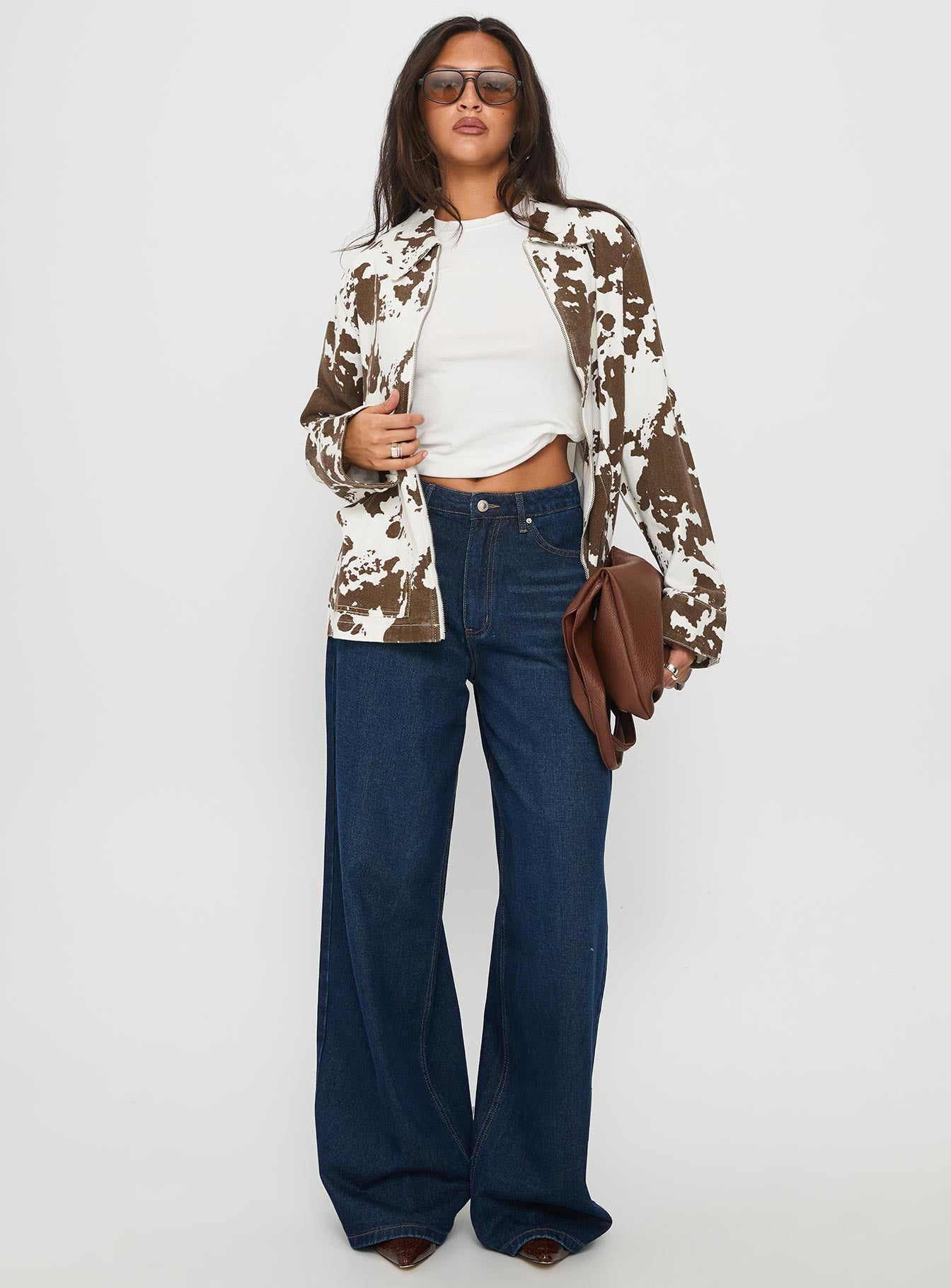 Another Life Zip Through Jacket Cow - Image 4