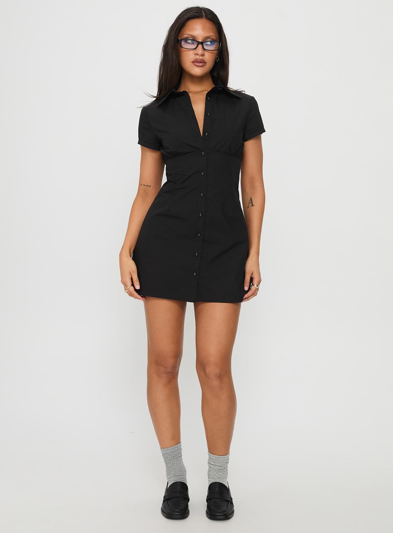 Motley Mini Dress Black - Image 3