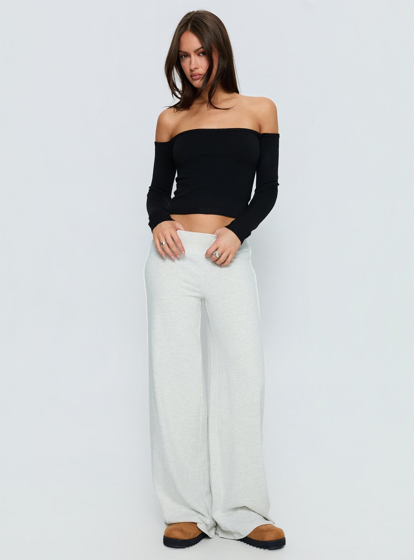 Ascenda Straight Leg Track Pant Grey Marle - Image 3