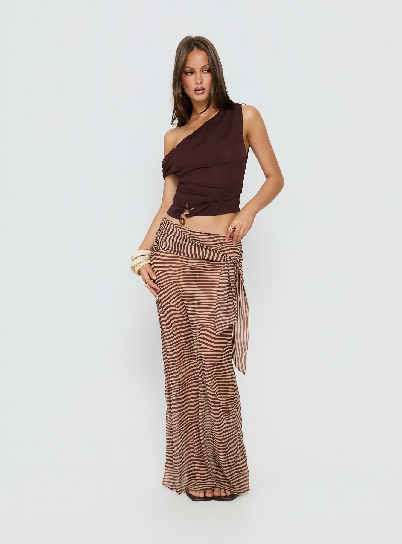 Acasie Asymmetrical Top Brown - Image 3