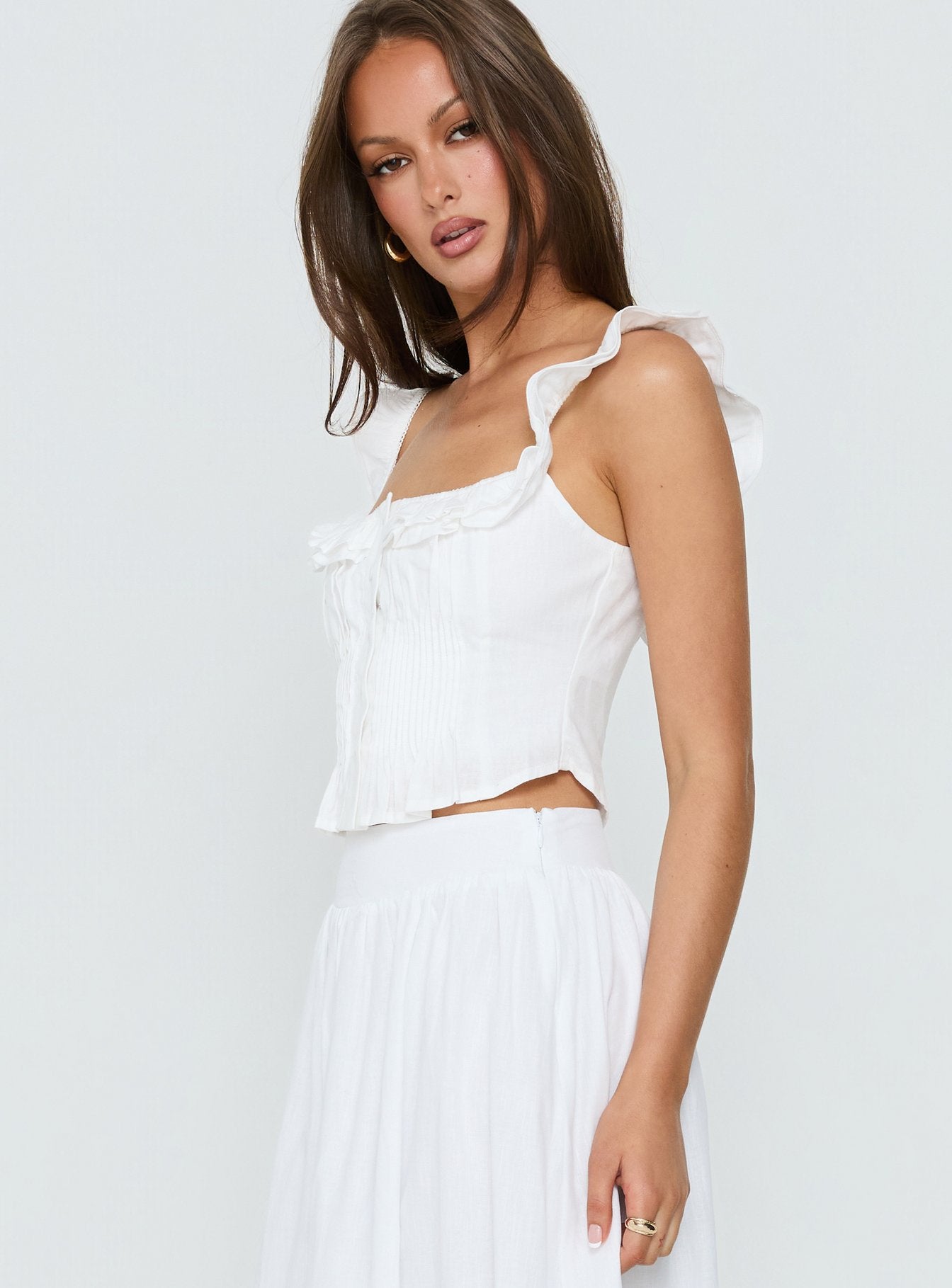 Isadoria Frill Top White - Image 4