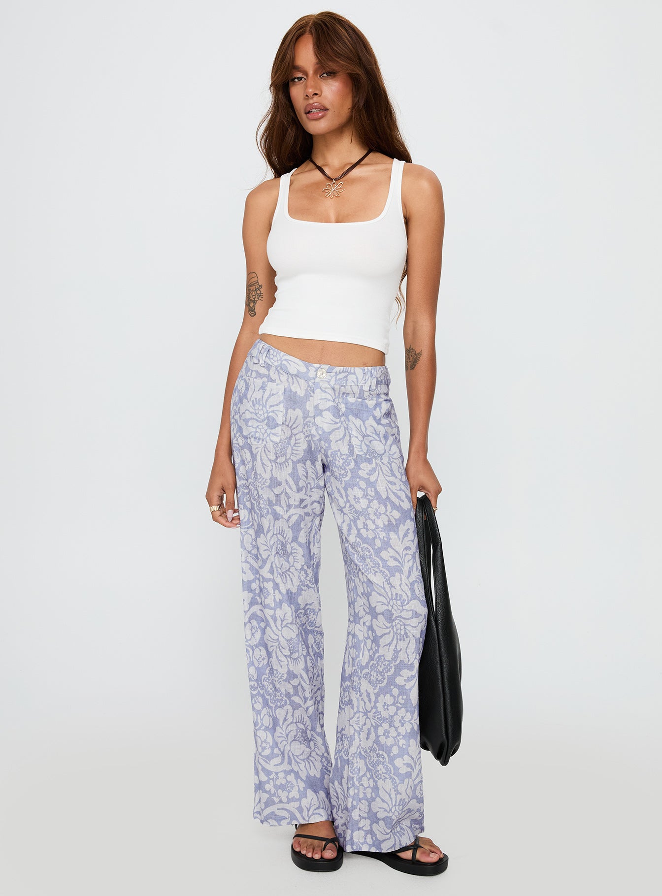 Vendi Low Rise Pant Lilac Floral - Image 3