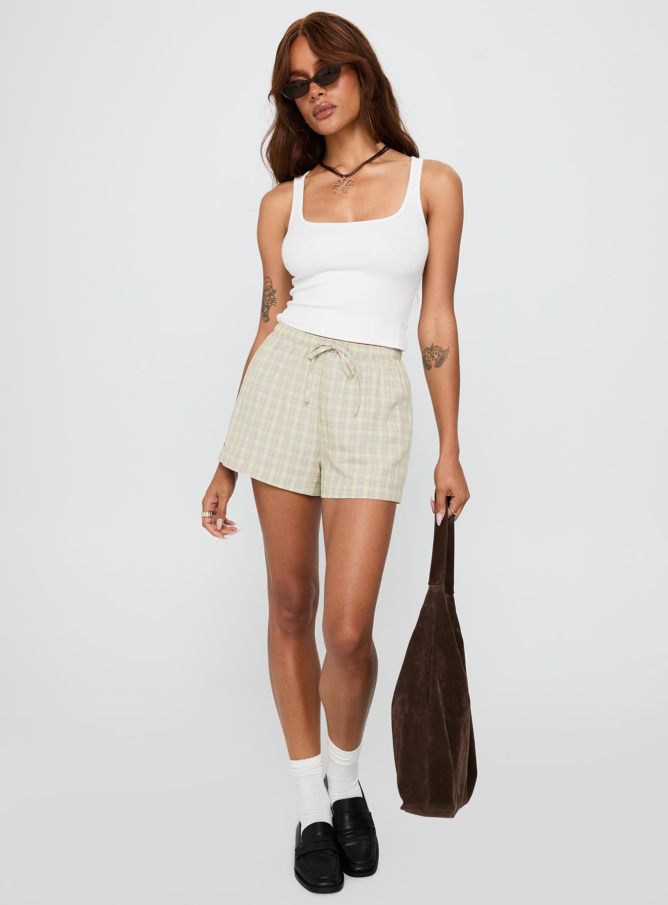 Star Blaze Shorts Green Check - Image 3