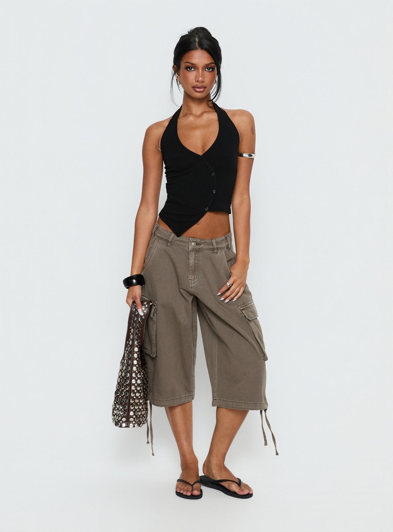 Avrilla Wrap Knit Top Black - Image 3