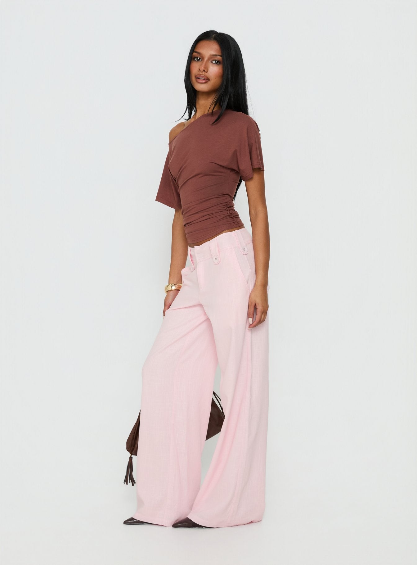 Pedra Wide Leg Pant Pink - Image 3