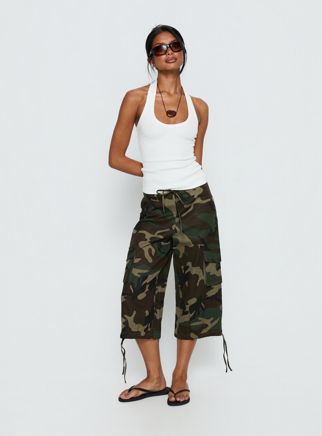 Baseline Scoop Halter Rib Tank White - Image 3