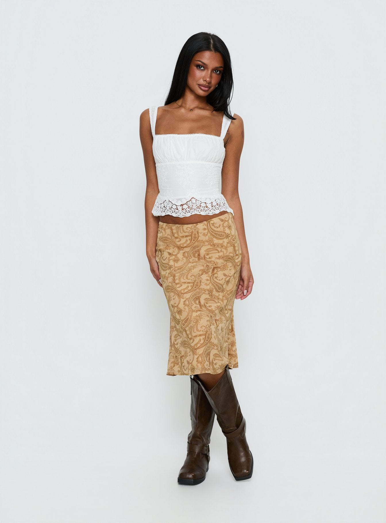 Moses Midi Skirt Paisley - Image 3