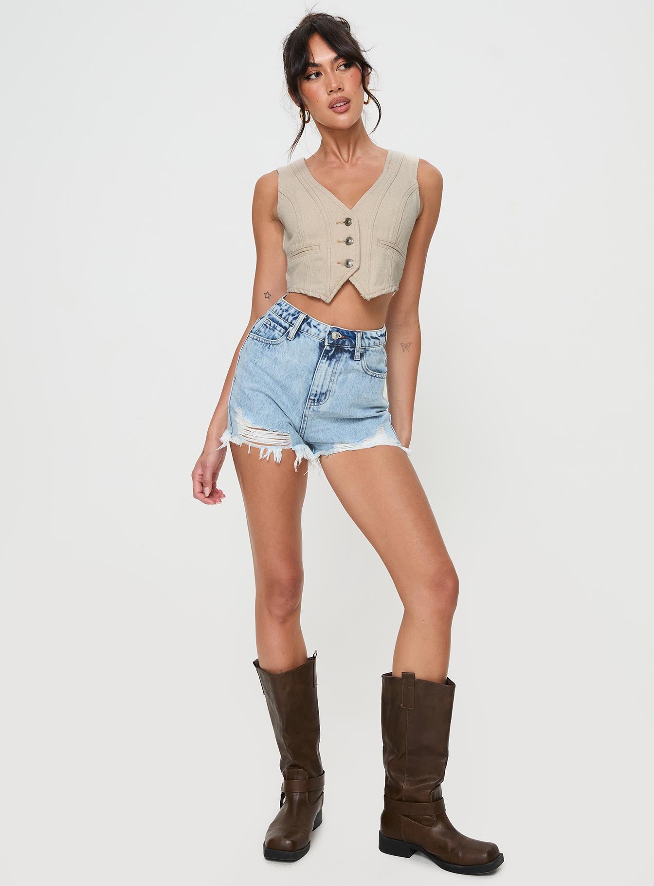 Anne Denim Shorts - Image 3