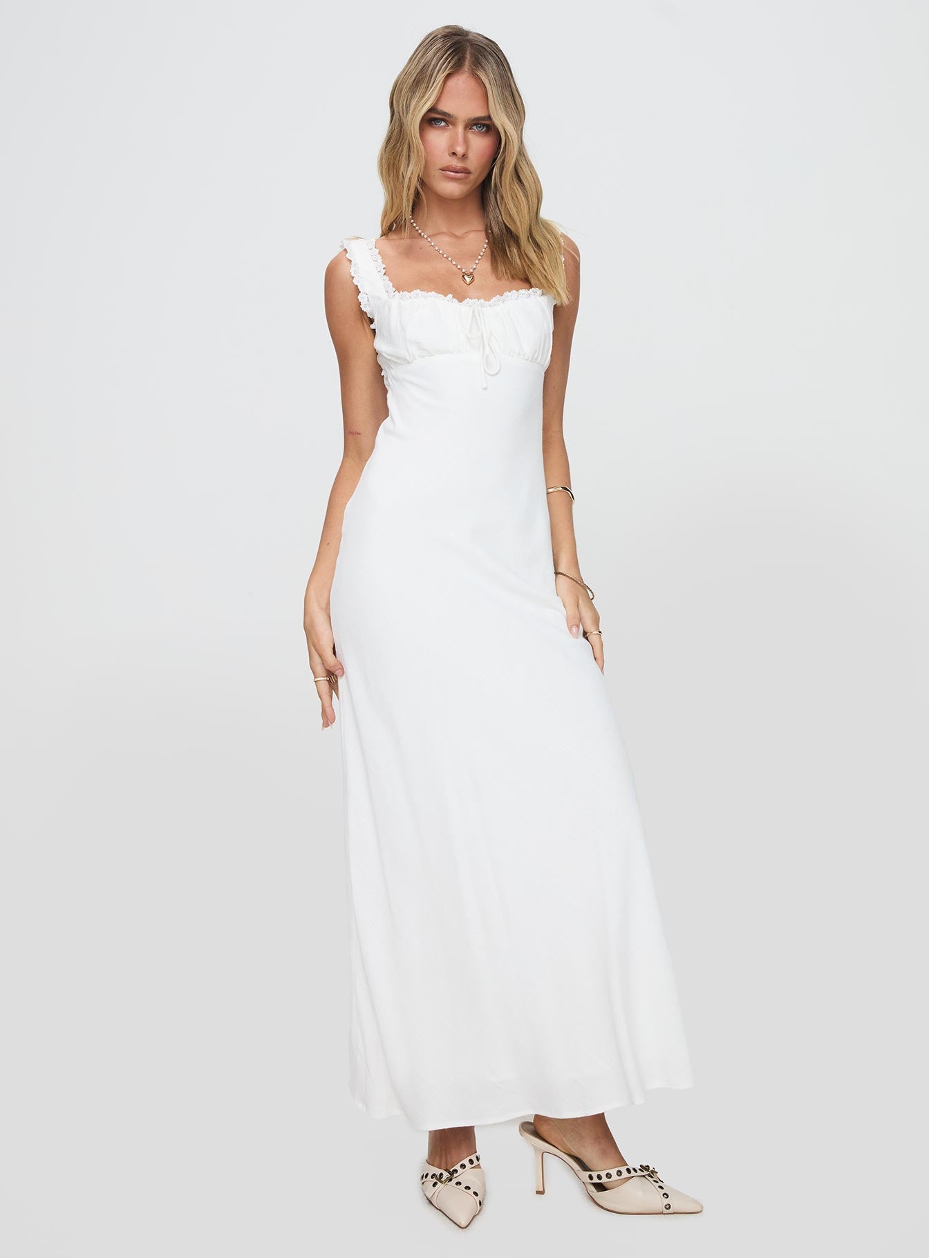 Lillette Maxi Dress White - Image 3